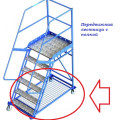 Драбина пересувна з полицею 4500 мм