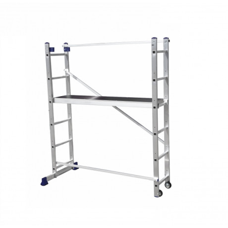 Алюмінієвий підмосток-драбина 2х6 сходинок Алюмінієвий підмосток-драбина 2х6 сходинок