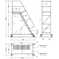 Драбина пересувна з полицею 2250 мм Драбина пересувна з полицею 2250 мм